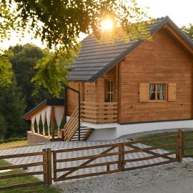 Wooden fairy tale vacation house, hotel in Vukomerić