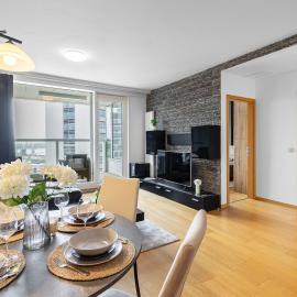 Panorama 1-Bedroom Apartment on Floor 13 with City View and Parking by Skyviews