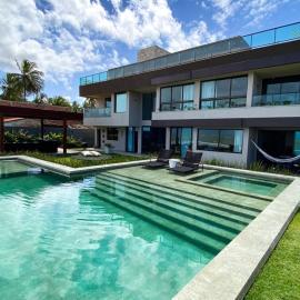 Casa Akumal, Pé na areia, 6 suítes vista mar, hotel v mestu Japaratinga