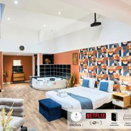 NG Prestige - Nain - Suite Spa Privatif - Jacuzzi - Netflix - Projecteur, хотел в Рубе