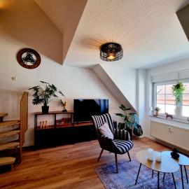 Charmante Maisonette-Wohnung in Jena Alt-Lobeda, in Kliniknähe, hotel en Jena