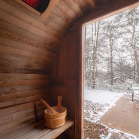 Wooded Circle - Barrel sauna, hot tub, fire pit, hotel a Hico