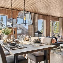 Hafjell में, होटल Large family cabin at Hafjell with ski in-ski out