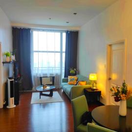 Spacious High Ceiling 2 BR 66th Flr corner unit with Balconies - FREE Sauna Pool Gym View of Skyline Manila Bay-Sunset