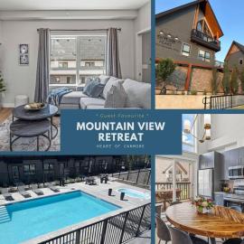 New 3BR with Mountain Views Near DT Hot Tub and Pool