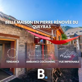 Charmante maison en pierre du Queyras - espace et luminosité、エギュイユのホテル