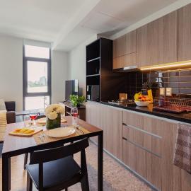 Bright & Modern Studio w/ Gym & Pool | VIATO HOMES