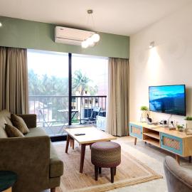 Boutique 1BHK Apartment with Balcony & Parking in Candolim
