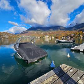 Appartement Cozy en rez de jardin avec Plage et Parking Privés au Bord du Lac d'Annecy