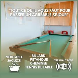 VillaNonna, jacuzzi, billards, pétanque, ping-pong, 12 couchages, terrasse plein soleil - Larès
