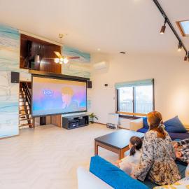 まるで映画館 本格シアター 寝室6部屋 大家族大集合 海まで徒歩すぐ ---オーシャニア一宮---