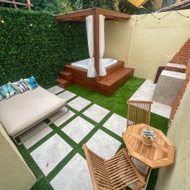 Casa con Jacuzzi y terraza, Condominio privado a 10 min de Playa Marlin, hotel en Cancún