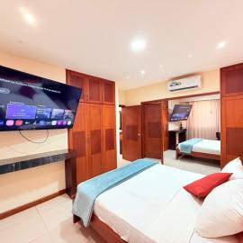 Machala में, होटल Departamento 2 habitaciones 2 camas , 1 sofacama