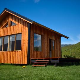 Chalet con vistas a las montañas