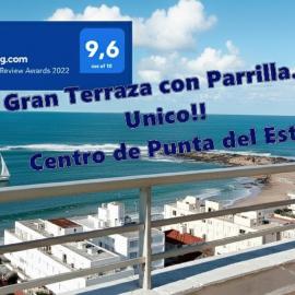 Penthouse Céntrico con Vista al Mar, Parrilla Privada y Terraza Espaciosa