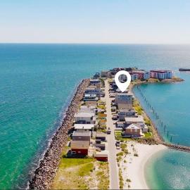 Horizont- direkt am Wasser, Hafenblick, Fahrstuhl, Sauna, ueberdachter Balkon
