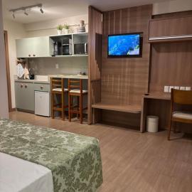 Vista Azul Apart Hotel - Suíte charmosa com cozinha