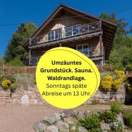 Holzhaus Enzklösterle am Wald: Sauna | eingezäunt