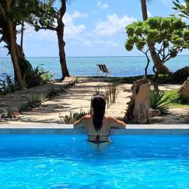 Piscine rien que pour vous, villa de plage entière face au lagon, les pieds dans l 'eau, cuisine équipée & wifi Le Boraha Beach Lodge 90 m2, hotel in Sainte Marie
