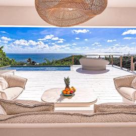 Villa Atao, sublime view of Orient Bay and the islands