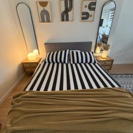 Boho Studio Downtown Rogers Views Heated Parking