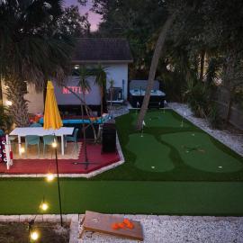 Outdoor Theatre Pool Putt Putt Hot Tub