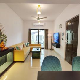 Premium Assagao 2BHK Modern Apartment with Pool