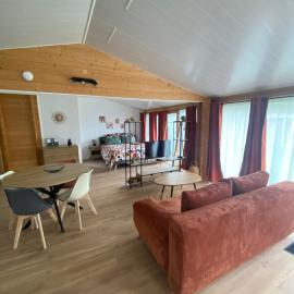 Chalet bois cosy indépendant climatisé avec petit jardin proche rivière d'Ain