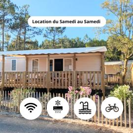 Bungalow neuf 40 m2 tout confort avec piscine proche des plages et lac