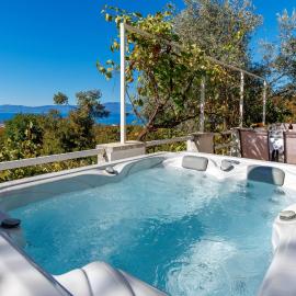 Apartment Paris near Crikvenica Croatia - Terrace Jacuzzi and Sea View