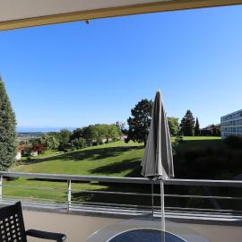 Modernes Appartement mit großem Balkon,schöner Aussicht und Indoorpool, hotel en Oberteuringen