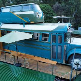 El Destino - Rooftop Converted Chicken Bus
