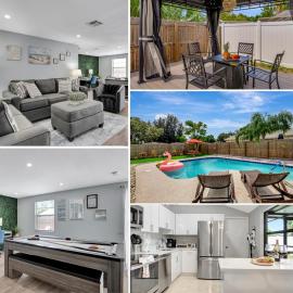 3BR Oasis Sleeps 11 Heated Pool Ping Pong!, hotell i Dunedin