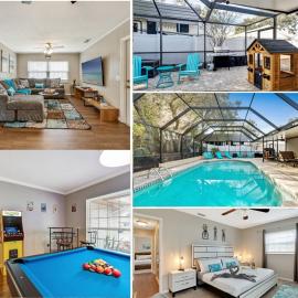 Exquisite Retreat with Heated Pool for 14 Guests, Pool Table Paradise!, hotel i Brandon