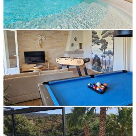 La Bohem'Azur Villa Golfe St Tropez 170m2 5 chambres Piscine Spa Magnifique Vue Dégagée Déco Bohème Chic, hotel u gradu 'Sainte-Maxime'