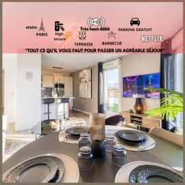 Skylounge- 8Pers -Families - Pros -Terrace- BBQ -Parking- WIFI, Hotel in Argenteuil