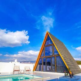 Wadi Bani Khalid-Al Joud Green hostel A-Frame Cabin, hotel in Zilaft