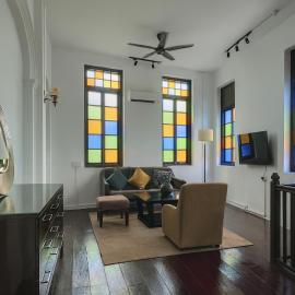 Loft BC 144 Colonial Loft with Stained Glass