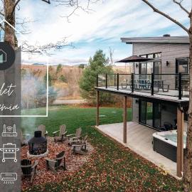 Chalet a Samia - Spa, luxury, Jay Peak view、Mansonvilleのホテル