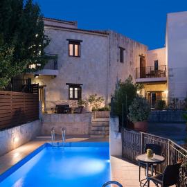 3-Min Drive to Kalyves Beach, Stone Home with Private Pool in Armenoi Center, Hotel in Arménoi