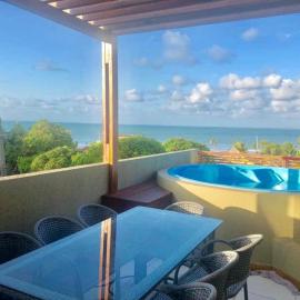 Luxury House 3 suites Pipa Centro Vista Mar com Jacuzzi