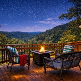 Creek, Pet Friendly, King Beds, Wow Views, Private, Fenced in Patio, Easy Roads