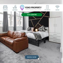 City Centre Studio 4 with Kitchenette, Free Wifi and Smart TV by Yoko Property