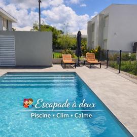 T2 Cosy Full climatisé - Piscine - À 5 min de Raisins Clairs