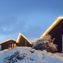 Schwarzes Holzferienhaus mit Sauna in Zierow -- SONNENECK -- 500m zum Ostsee-Strand, 4 - 6 Personen
