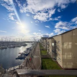 Marina View Apartment with Balcony & Sea Views