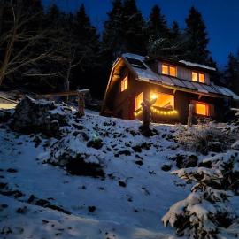 Mountain Cabin on Dobrča - Alpine Views -Foot Access Only, hotel din Tržič