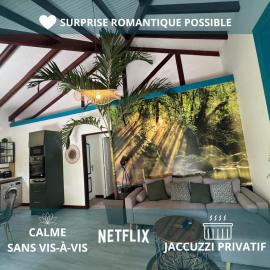 LIGHTUAL - Appartement jacuzzi privatif - 6 pers - calme - sans vis à vis - 2 ch et 1 mezzanine - 2 Sde