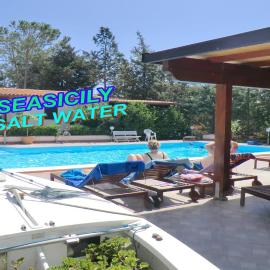 VILLASEASICILY , POOL SALT WATER and NATURAL CHLORINE IN BALESTRATE - PALERMO