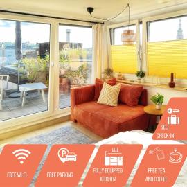 Zentrales Studio in Würzburg mit Dachterrasse und Tiefgarage, hotel in Würzburg